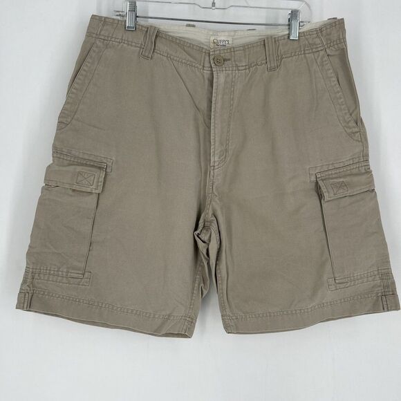 Cuffys of Cape Cod Cargo Shorts Mens 36‎ Beige Brown Tan Boating Hiking Outdoors - Picture 1 of 8